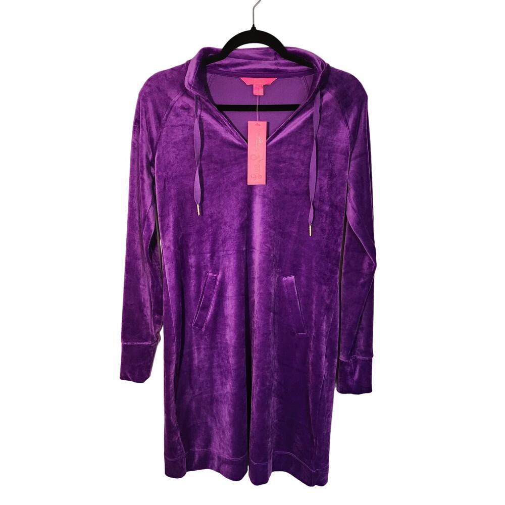NWT Lily Pulitzer Purple Cassi Velour Dress Size XS